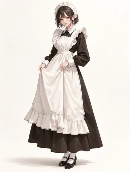 やわらかクラシカルメイドの着用例