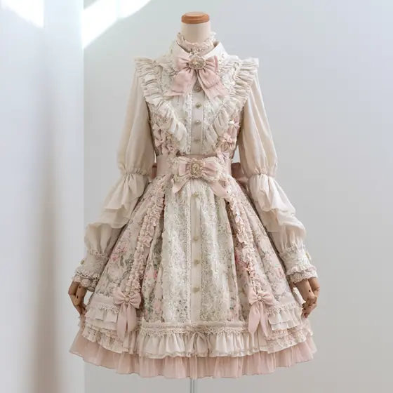 桜ミルクのレースアトリエドレスの着用例