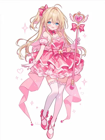 ピンクハートのマジカルドレスの着用例